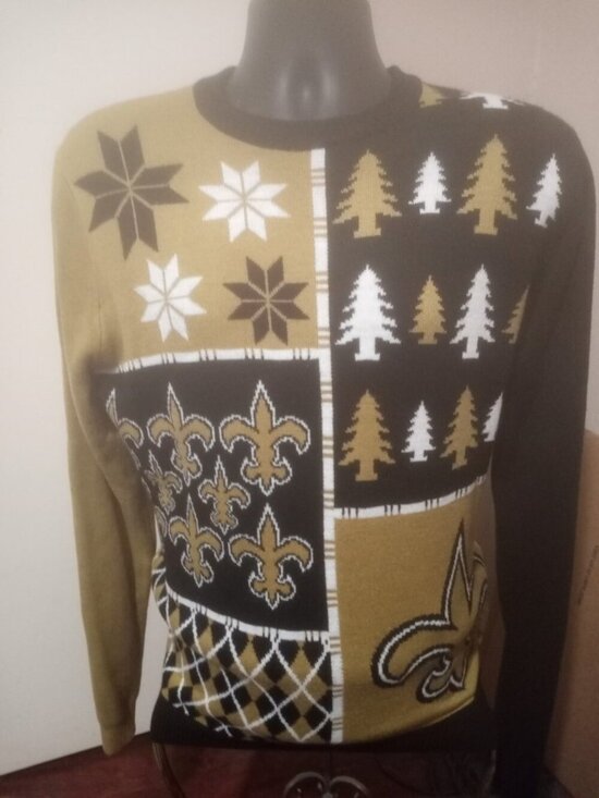 Team Apparel Other - Team Apparal NFL New Orleans Saints Busy Block Ugly Sweater Men's Size Large L